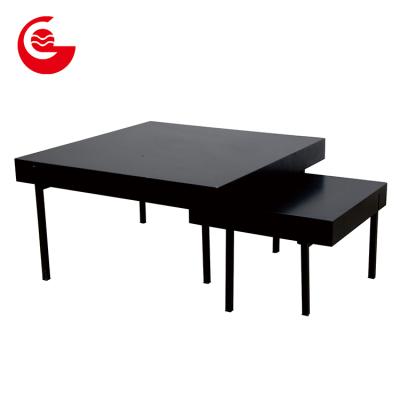 China Ware Living Room Extendable Single Black Multifunctional Coffee Table for sale