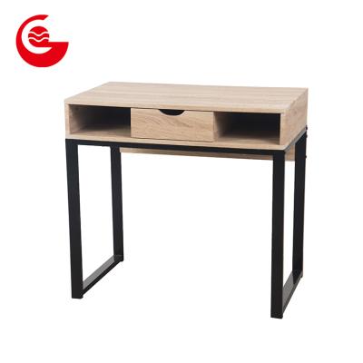 China Factory Custom Foldable Home Furniture Rectangular Wooden Computer Desk Table With Drawer for sale