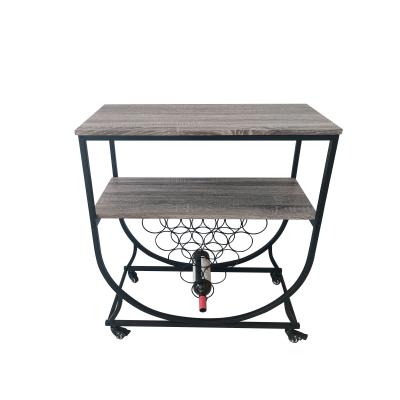 China Metal Furniture Storage Bar Cart Sustainable Wooden Carware Top Cart for sale