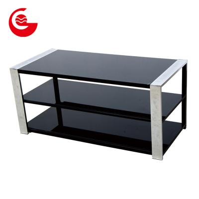 China Cheap Simple Three Layers Powder Coating Metal Legs Iron Modern TV Stand for sale