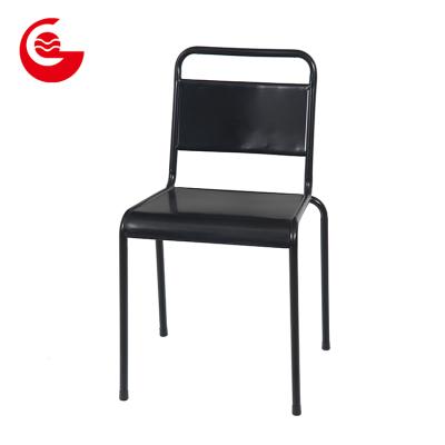 China Convertible Living Room Furniture Black Simple Design Dining Vintage Metal Chair for sale