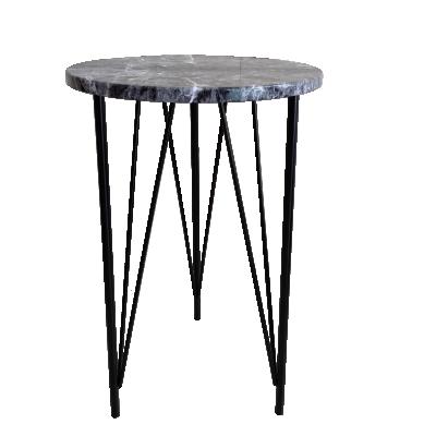 China Best Selling MDF PVC Marble Design Convertible Round Side Table | Living room table for sale