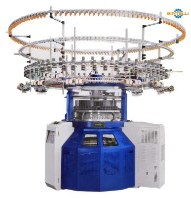 China Sintelli Single Warp Automated 4/6 Color Auto-Striper Jacquard Knitting Machine for sale