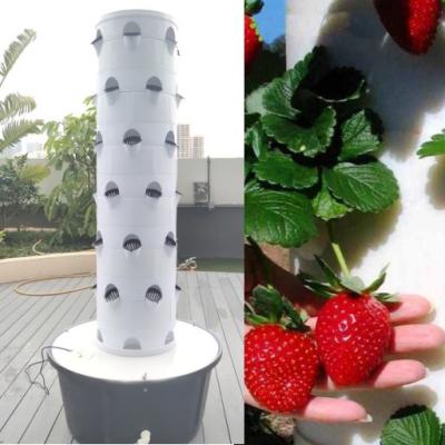 China PP Garden Tower Planter Flower Pots Strawberry Hydroponic Tower for sale