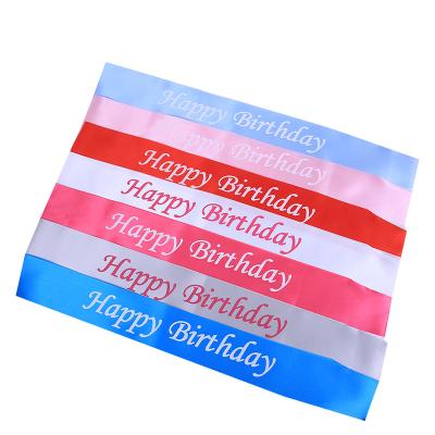 China Wholesale Cloth Party Decoration Happy Birthday Sash Birthday Girl Party SASH for sale