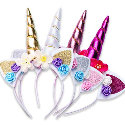 China Party Decoration New Unicorn Headbands Halloween Photo Props Unicorn Hairband For Party Decoration for sale