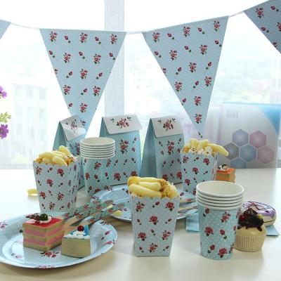 China Party Supplies Party Decorations Pop Corn Box Pennant Banner Gift Bag For Tea Supplies Dessert Dish for sale