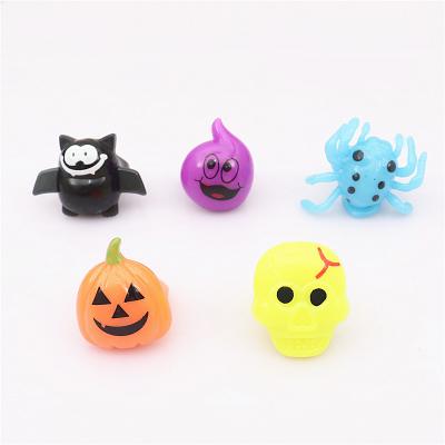 China New Party Decoration Wholesale Halloween Gifts Finger Lights Glow Toy Pumpkin Pumpkin Bat Ring For Halloween Party Decoration for sale