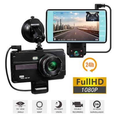 China WDR TOPU.YFront and Rear Dual 1080P 10inch Streaming Car Camera Recorder Dvr Max Mirror Dual Media Lens OEM Glass Sensor for sale