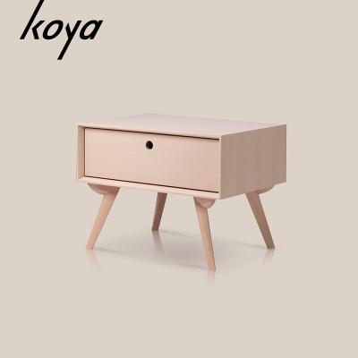 China Modern Nordic Modern Side Table Bed MDF Style Bedroom White Night Stand Small Wooden Nightstands With 1 Drawer for sale