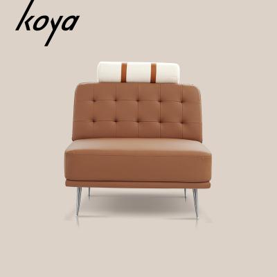 China Modern Hot Sale Leather Lounge Chair Art Discussion Leisure Sofa Chair Living Room For Office Lounge Sofa Chair for sale