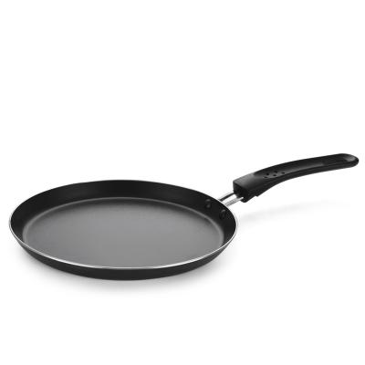 China Aluminum non-stick pan pizza pan pressed tawa viable high quality crepe for sale