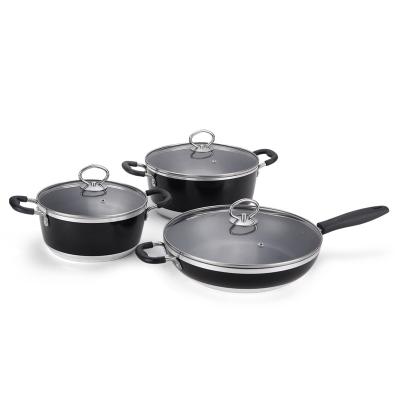 China Sustainable forged aluminum non-stickcoating cookware set hot sale for sale