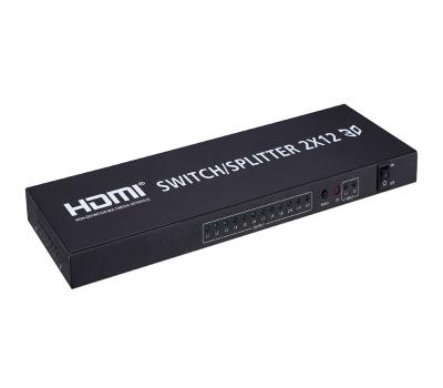 China 2x12 HDMI Switch Splitter With IR Remote Control for sale