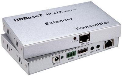 China 100M ultrathin HDBT Extender Support HD BaseT 4Kx2K POE RS232 Bi-directional IR for sale