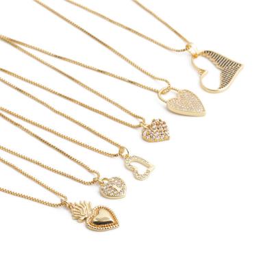 China CLASSIC Simple Handmade Wedding Jewelry Women Necklace Gold Filled Necklace Love Heart Necklace for sale