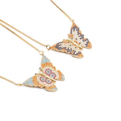 China CLASSIC Custom Pendant Necklace For Women Gold Plated Jewelry Choker Butterfly Necklace Jewelry for sale