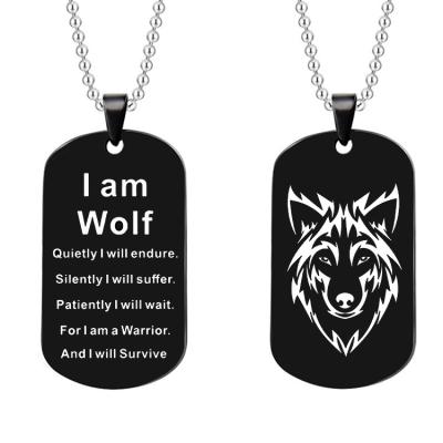 China CLASSIC High Quality Luxury Custom Stainless Steel New Lives Unique Wolf Necklace Pendant For Necklace for sale