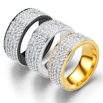 China Good Prices Wholesale Cute Charm Jewelry Custom Stainless Steel Mens Rings Shape Diamond Rings Unisex for sale