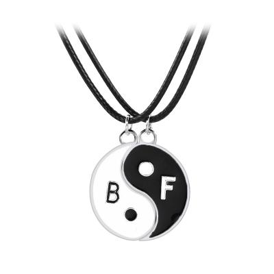 China CLASSIC luxury custom jewelry yoga style alloy gossip taichi couples necklace women multi yin yang necklace for sale