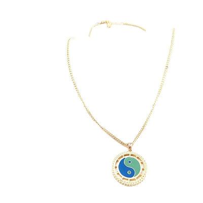 China New style fashion alloy jewelry yoga luxury women yoga multi yin yang necklace couples necklace gossip taichi necklace for sale