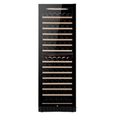 China Full Glass or Bodega SS Wine Cooler Luxury Commercial Wine Fridges Wine Cooler Black Case for sale