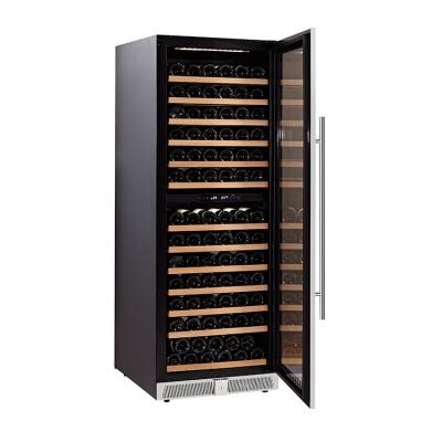 China Black Full Door Stainless Steel Wine Cooler or SS 375L Compressor Built-in Bodega for sale