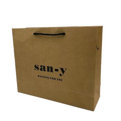 China Custom Manufacturer Kraft Recyclable Professional Paper Shopping Bags Custom Bag With Ribbon Handle Festival Gift Bags for sale