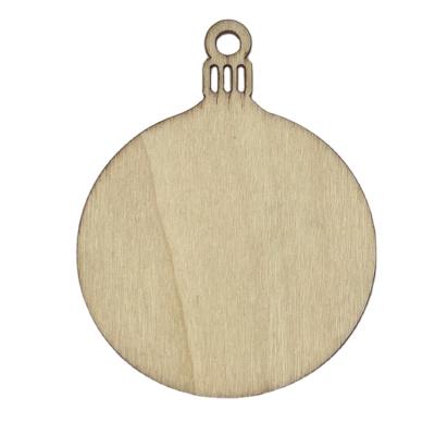 China Europe Personalized Handmade Furry Wooden Christmas Hanging Ornament Customized Unfinished Wood Round Discs for sale