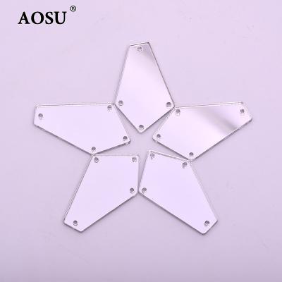 China High Quality Clear Acrylic Rhinestone Flatback Crystal Stones Applique Mix Size Sewing Mirror Flat Back Rhinestones For Fabric Sewing for sale