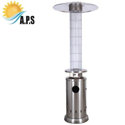 China Calentador al aire libre de la llama del gas del patio de Heater Round Gas Flame Patio Heater Glass Tube Patio Flame del tubo redondo del calentador 13KW en venta