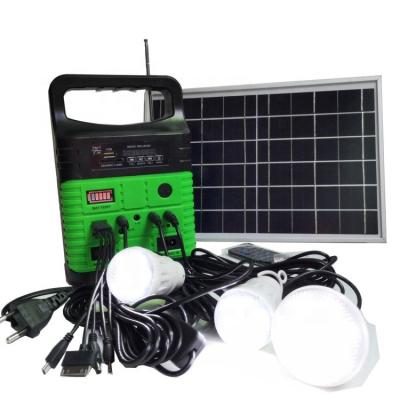 China Litio portátil Ion Battery Solar Energy System 10w 6v todo en un generador de la energía solar con la radio SL0610 de MP3& FM en venta