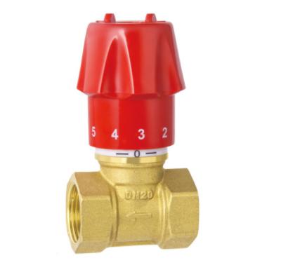 China Red Hat Wheel Brass Regulating Manual Control Stop Globe Adjust Valve, Brass Heat Pick Manual Adjust Valve Gate Valve for sale