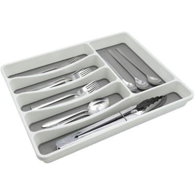 China 6 Grids Cutlery Cutlery Set Wholesale High Quality Plastic Viable Object Small Tray Adjustable Cutlery for sale