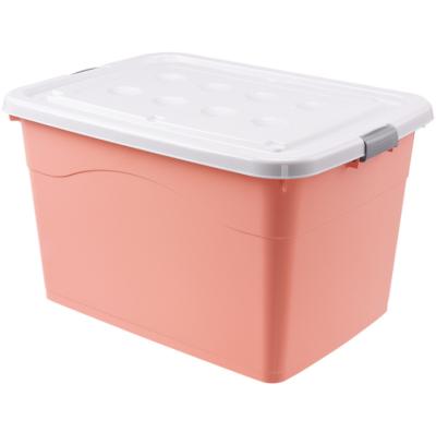 China Plastic Material Folding Oversize Bottom With Roll Storage Box For Home Clothes Storage for sale