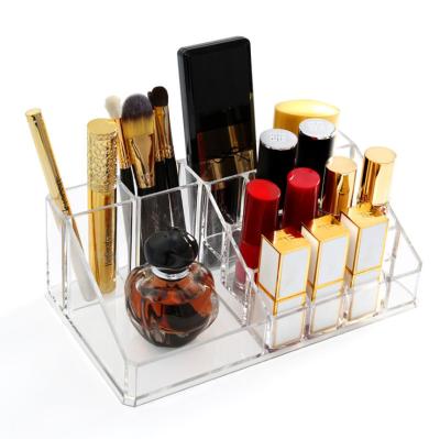 China Modern hot sale plastic transparent hardware storage box lipstick organizer desk chisheng for sale