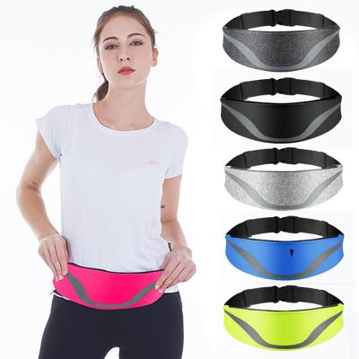 China Hot Sale Fashion Neoprene Adjustable Waist Trimmer High Elastic Waistband Sports Outdoor Pocket Storage Bag For Coach Support for sale