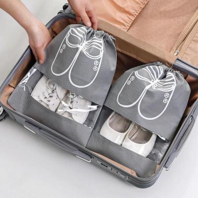 China Fashion hot sale non-woven fabric shoe bag travel shoe storage bag colorful sports shoes for waterproof portable multifunctional orangnize for sale