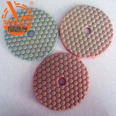 China 2020 New Type Resin And Diamond Powder Dry Polish Pad 100mm for sale