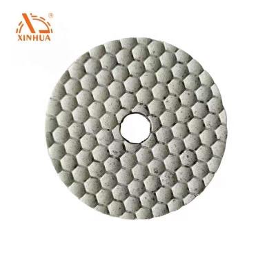 China 4 Inch Resin White Bond Dry Working Polishing Pad Set For Granite Stone Marble Ceramic Polish for sale