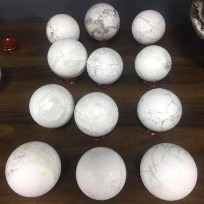 China China wholesale high quality howlite sphere feng shui quartz open crystal ball for energy for sale