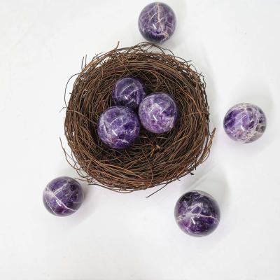 China China wholesale polished dreamy amethyst crystal ball chevron amethyst crystal balls small for decoration for sale