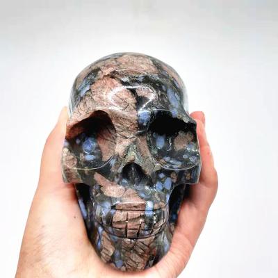 China China wholesale crystal skulls good quality hand carving llanite human skulls crystal crafts for fengshui decoration for sale