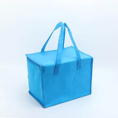 China Custom Size Handled High Quality Custom Logo Printed Cooler Bag Insulated Thermal Non Woven Picnic Lunch Bag for sale