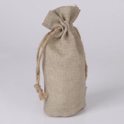 China Wholesale Eco - Friendly Custom Jute Single Handled Mini Drawstring Bag For Tea Packing for sale