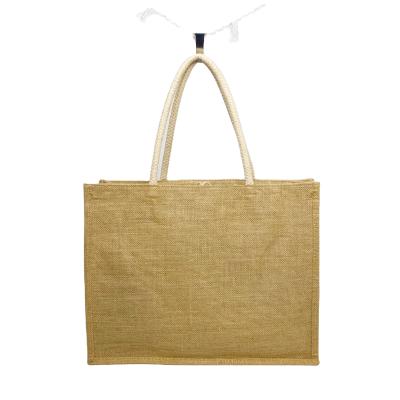 China Custom Handled Logo Silk Printed Jute Bag Custom Packaging for sale