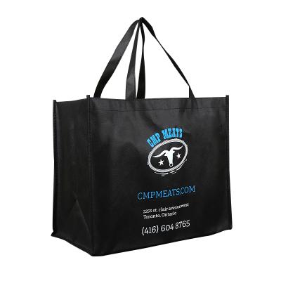 China Handled Logo Advertising Printed Heavy Duty Recycled Non Woven Custom Bag Packaging for sale