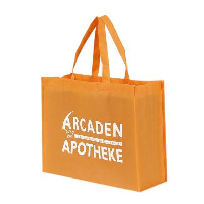 China Wholesale supplier custom logo tote bag large print recycled eco handled bag non woven carry bag for sale