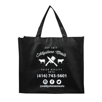 China Promotional Wholesale Hevy Duty Handled Custom Logo Printed Non Woven Tote Bag For Supermarket for sale