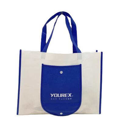 China Custom Handled Wholesale Recycled Foldable Shopping Bag Logo Printed Non Woven Folding Tote Bag for sale